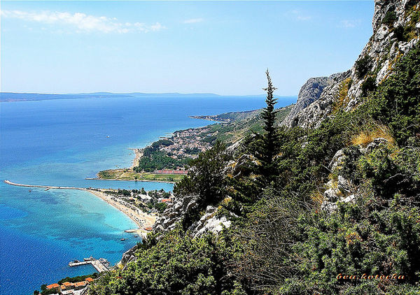 Panorama from Fortica at Omis(Bay of Pirates) and Adriatic Sea